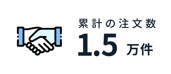 累計の注文数1.5万件